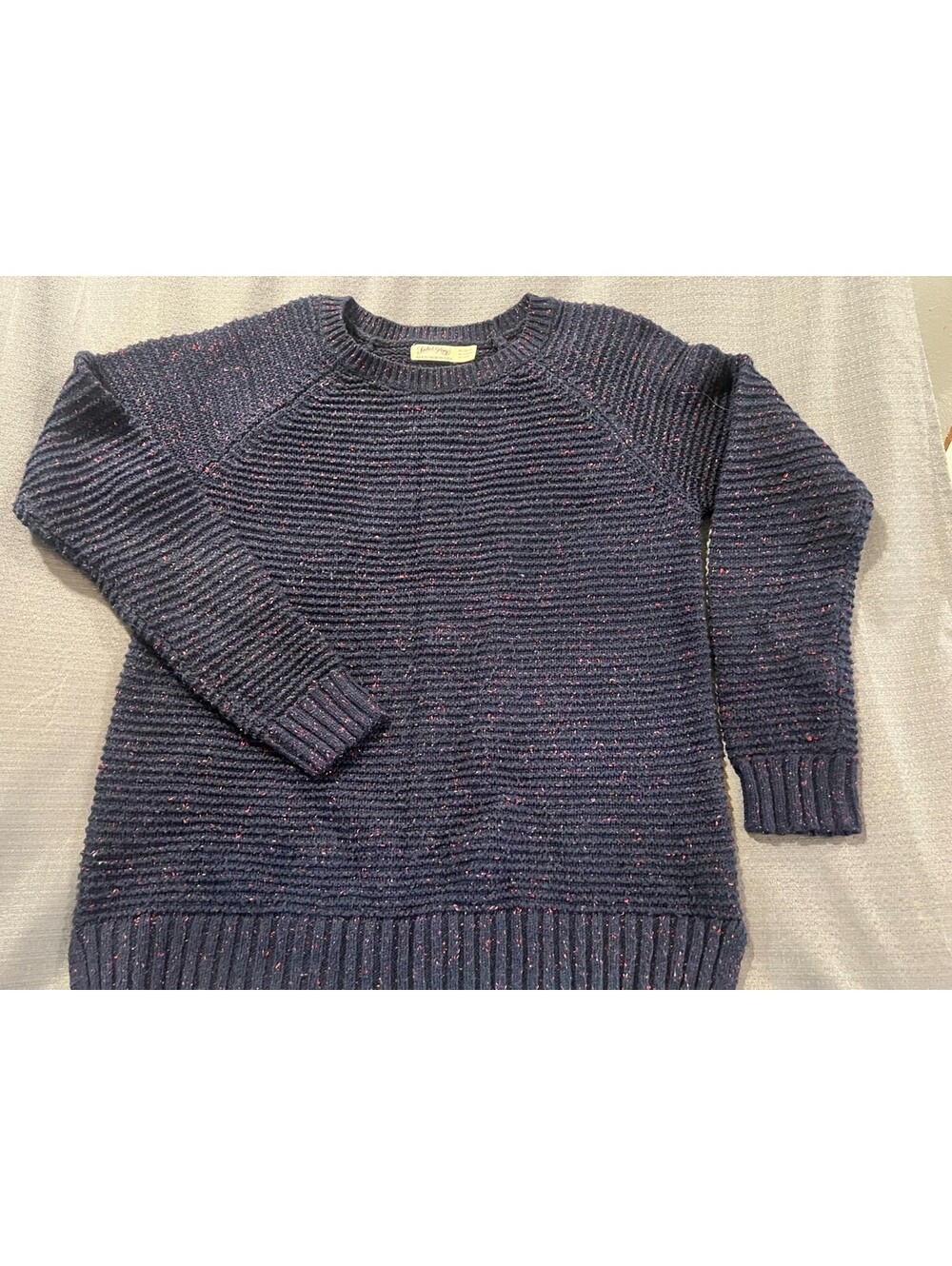 Faded Glory Women's XL 16-18 Navy Multicolor Fleck Knit Sweater